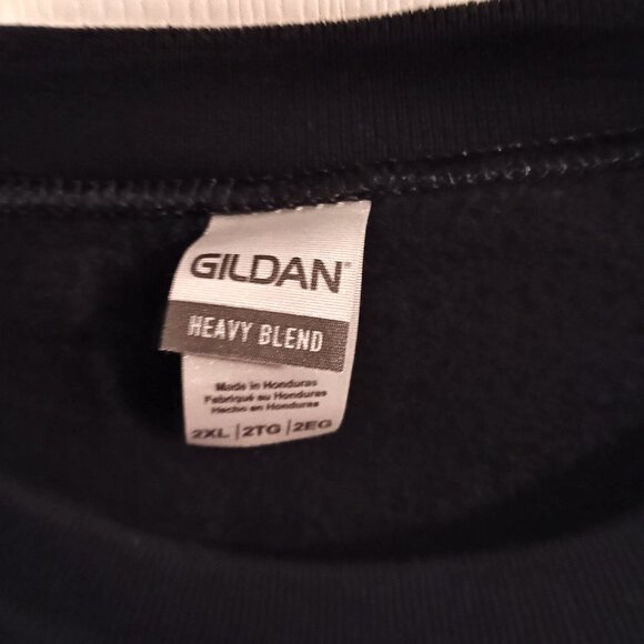 Gildan Mens Black Sweatshirt, 2XL, New - Picture 3 of 4